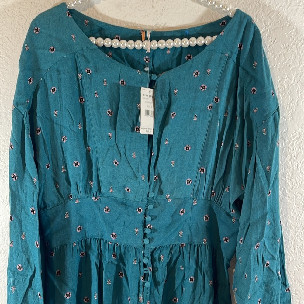 Free People Love Grows Green Romper Size Large NEW OB652803 - Picture 5 of 16